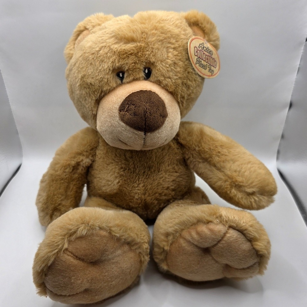 Anico Collectible Plush Toy Teddy Bear Honey Brown Soft Fur 9x12in
